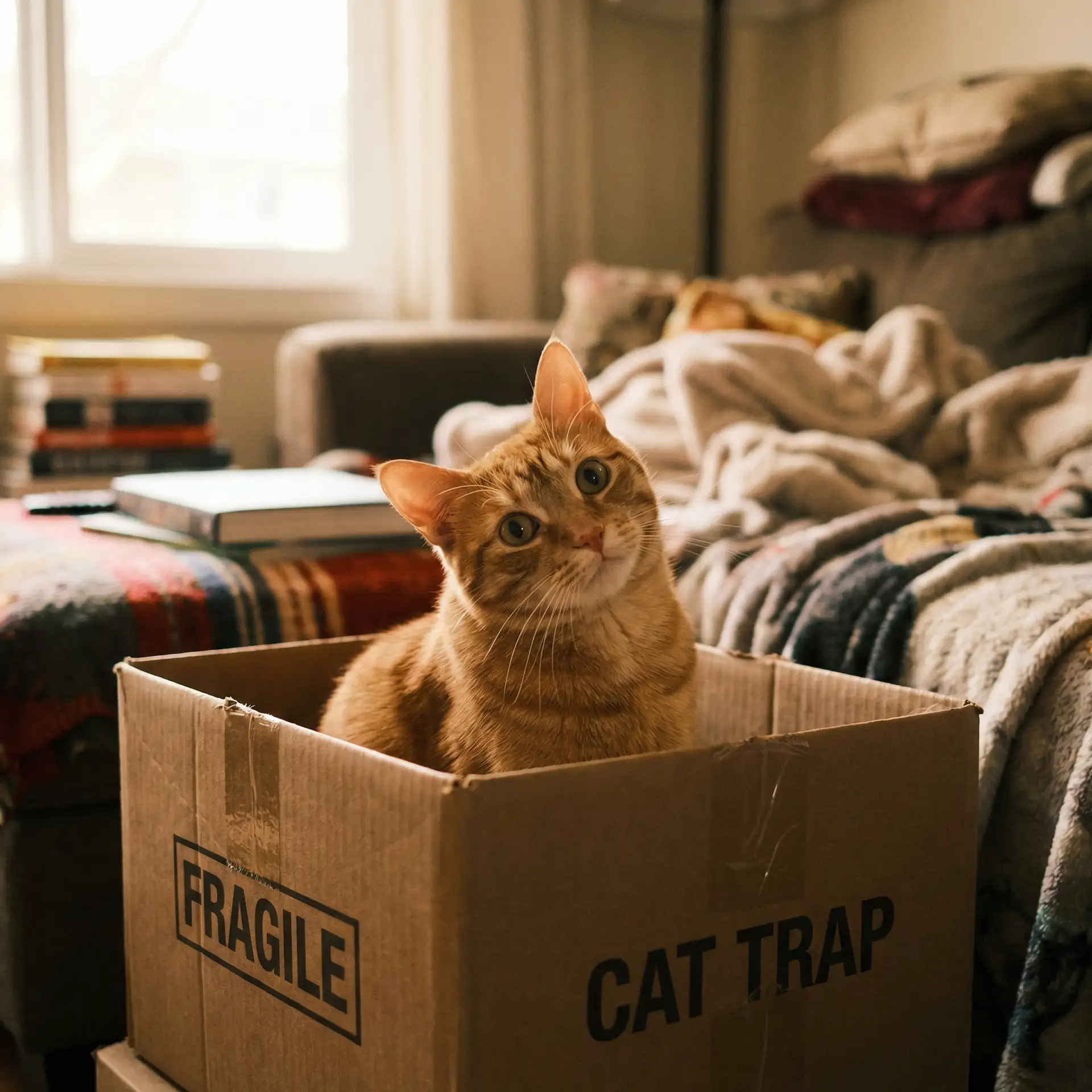 橘猫躲在纸箱里 - 变成黑皮辣妹后跟朋友做了无增删6分钟